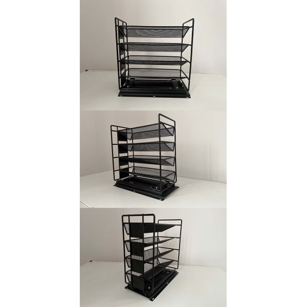 Practical 4 Layer Pull Out Spice Organizer for Cabinets and Kitchen Organization