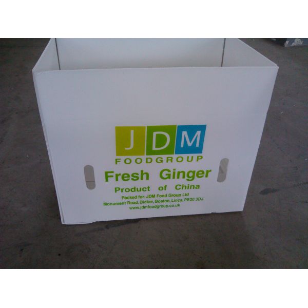 Rigid Lightweight Vegetable Packaging Box Corrugated Plastic Storage Box