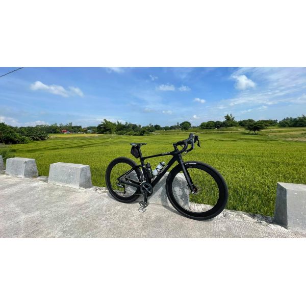 9kg Carbon Gravel Road Bike , Dark Red 54cm Frame Bike 22 Speed