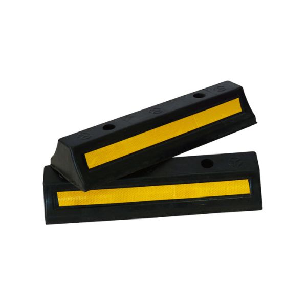Double Side Yellow Reflector Durable Truck Wheel Stopper