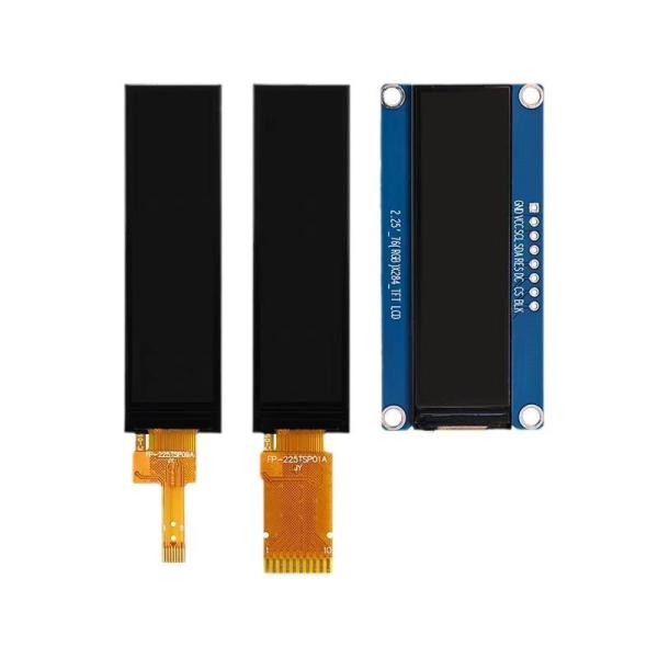 2.25-inch TFT LCD color screen | 76×284 long strip resolution, ST7789 driver, serial port screen, dedicated for industrial equipment status bars, easy to install in narrow spaces, stable display