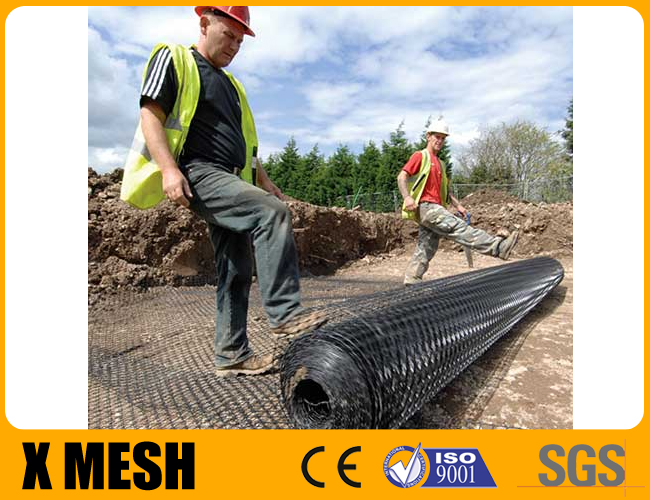 Плетение сетки полиэтилена ASTM D7737 100 лет триаксиального Geogrid
