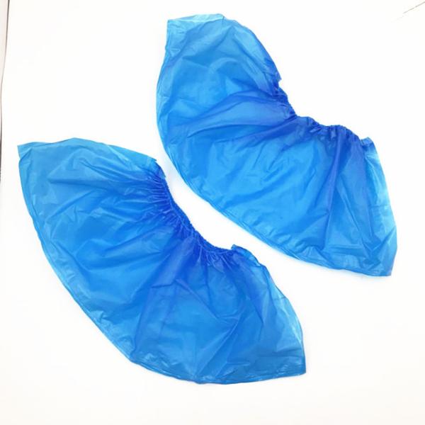 Non Woven Medical Shoe Cover , Plastic Blue Disposable Pe Shoe Cover