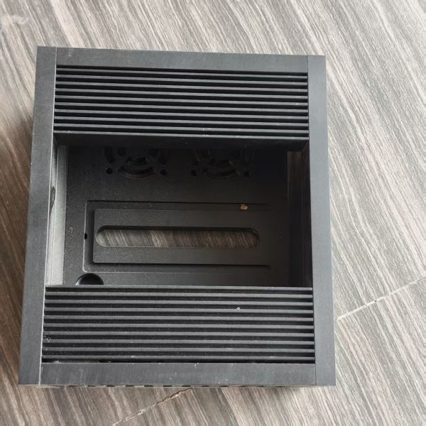Black Anodized Air Cooling Heatsink Chassis CNC Machined For Industrial Automation
