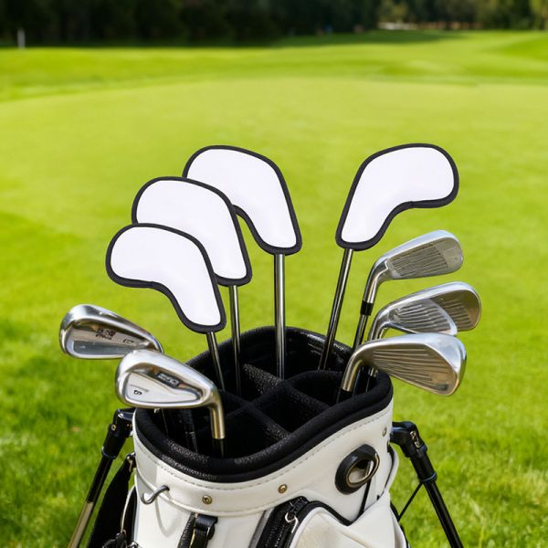 Customizable PU Leather Anti-Scratch Golf Club Covers Sublimation Blank Golf Wedge Iron Head Cover