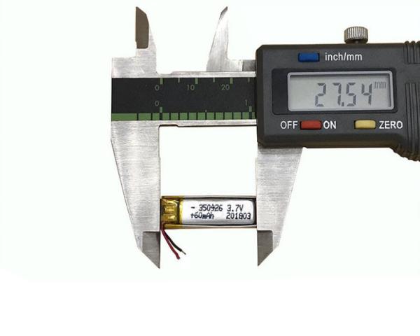 Rechargeable 3.7V 55mAh 60mAh Lithium Ion Polymer Battery 500 Cycles Life