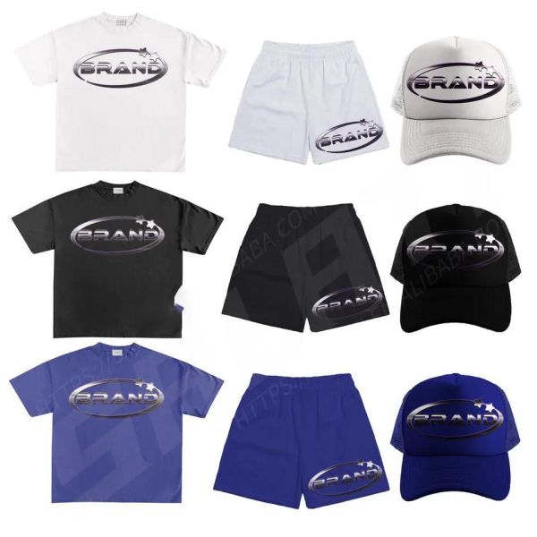                  Custom Logo Sportswear Men Tracksuit Private Label Sweat Track Suit Set Shorts Pants Summer Men T Shirt and Short Set for Men             