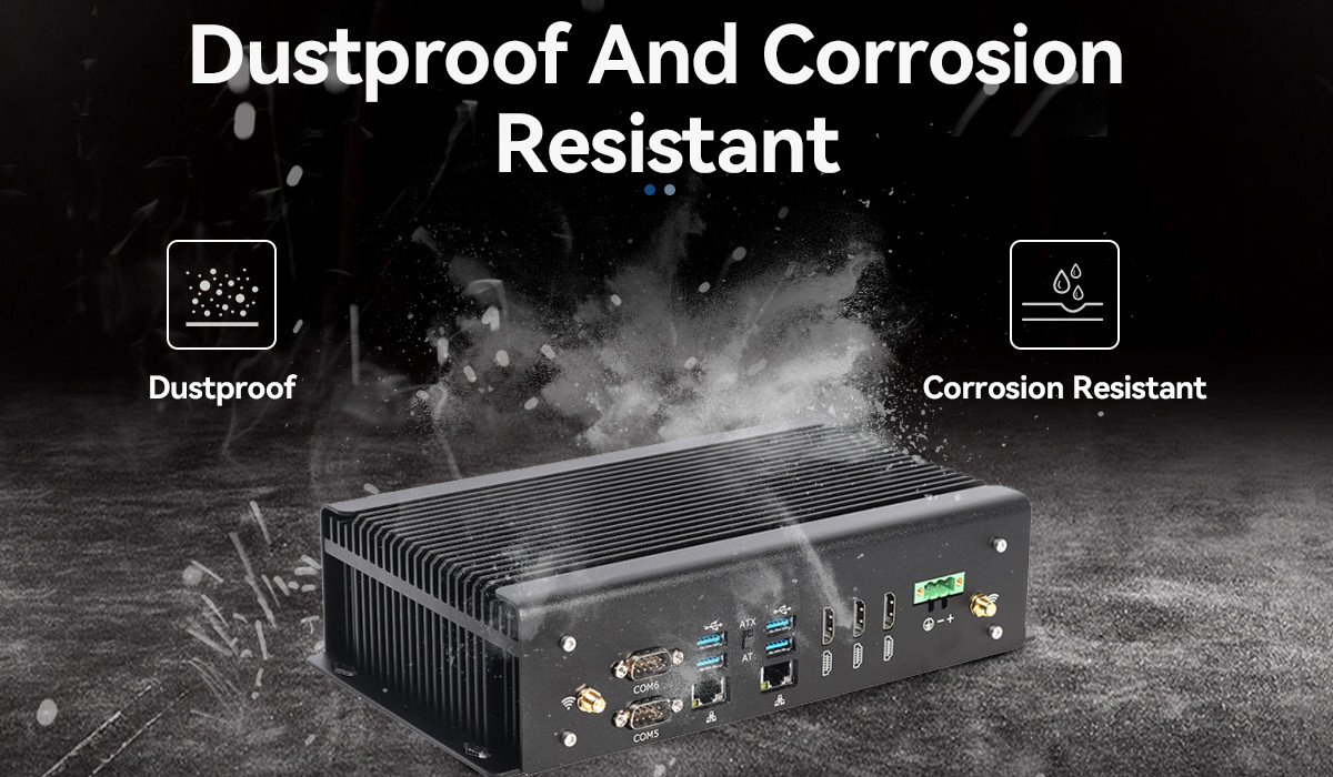 Промышленный компьютер без вентилятора DDR4 Intel 11th Gen Core i7 10870H Mini PC с GPIO Dual LAN 6COM
