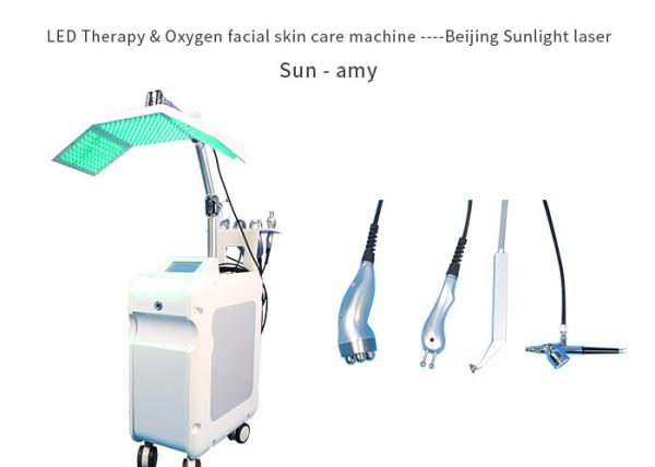 Skin Care Oxygen Facial Treatment Machine , Oxygen Peeling Led Light Therapy Machine