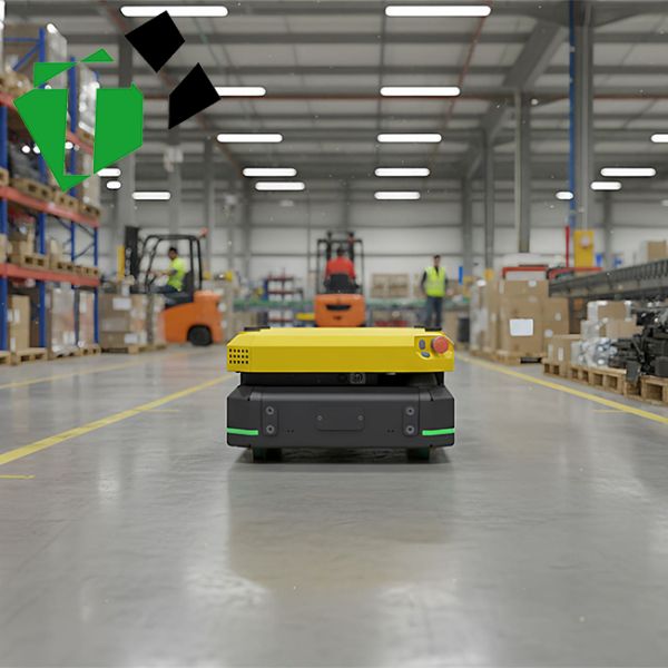 Telescopic Lift Docking Automated Guided Vehicle System Electronic Steering for Smooth Operations