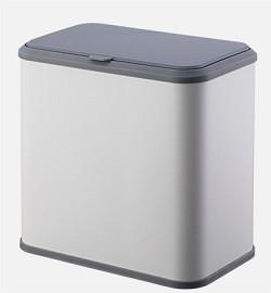 Kitchen Household Wall-mountable and Tabletop Dual-use Stainless Steel Trash Can with Lid