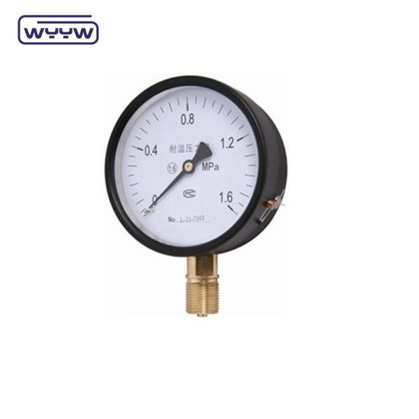 bom preço caixa de aço preto tubo de borda 100mm manômetro de pressão ms caixa de fio de latão M20x1.5 ou 1/2 BSP