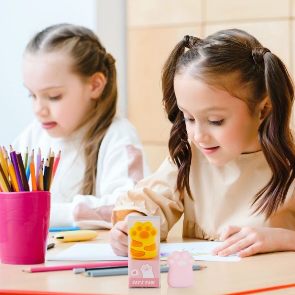 Кошачий лопатый острелец карандаша Руководство Подарок Мини Силиконовый канцелярский принадлежности для детей Каваи Школьные принадлежности