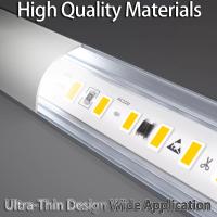 Bajo voltaje 24V de luz de banda de luz lineal autoadhesivo de la sala de estar de fondo de la pared gabinete de parches incrustado de tarjeta ranura LED de luz de banda de luz desnudo tablero