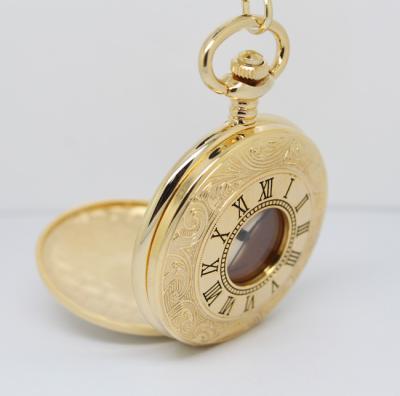 47.0MM Round brass Gold Pocket Watches , fashion hollow out watches