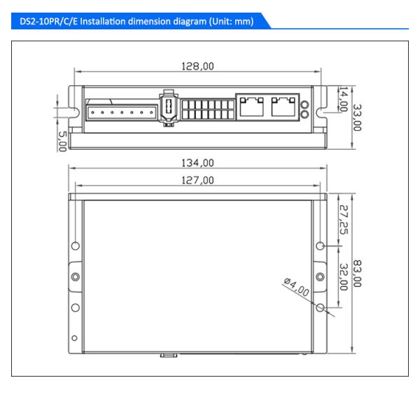 Lichuan DC Servo Motor Drivers Kit DS2-10P/R/C/E Low Voltage 100W 0.32N.m 24/48V 3.7/6.5A 3000RPM IP65