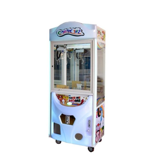 Crazy Toy 2 Arcade Games Claw Machine , Wooden Frame Toy Grabber Machine