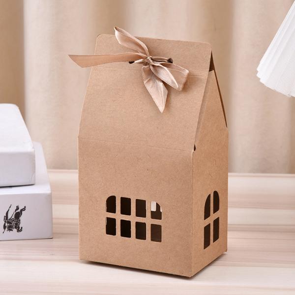 Custom Kraft Paper Gingerbread House Gift Box Holiday Packaging
