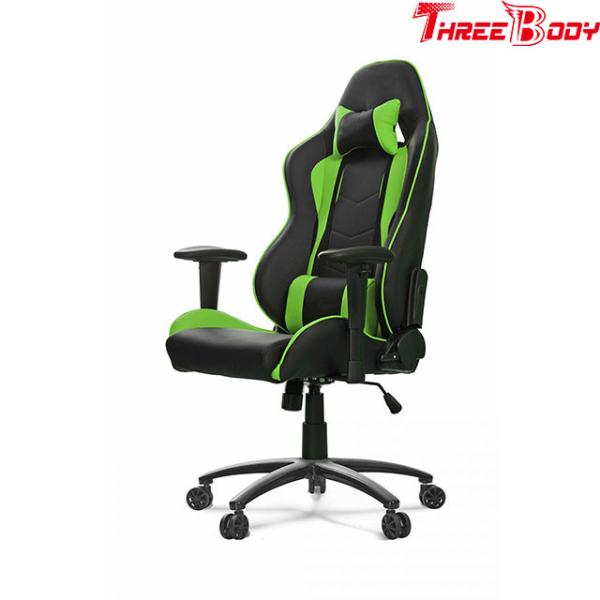 Mobile Green And Black Gaming Chair , PU Leather Racing Seat Desk Chair