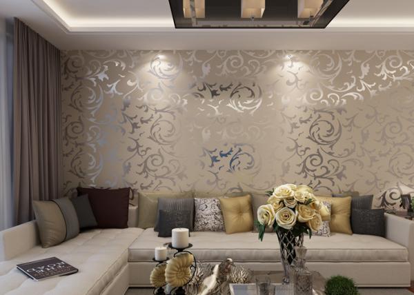 0.7*8.4m Brown Non - woven Retro Vintage Wallpaper Flower Pattern