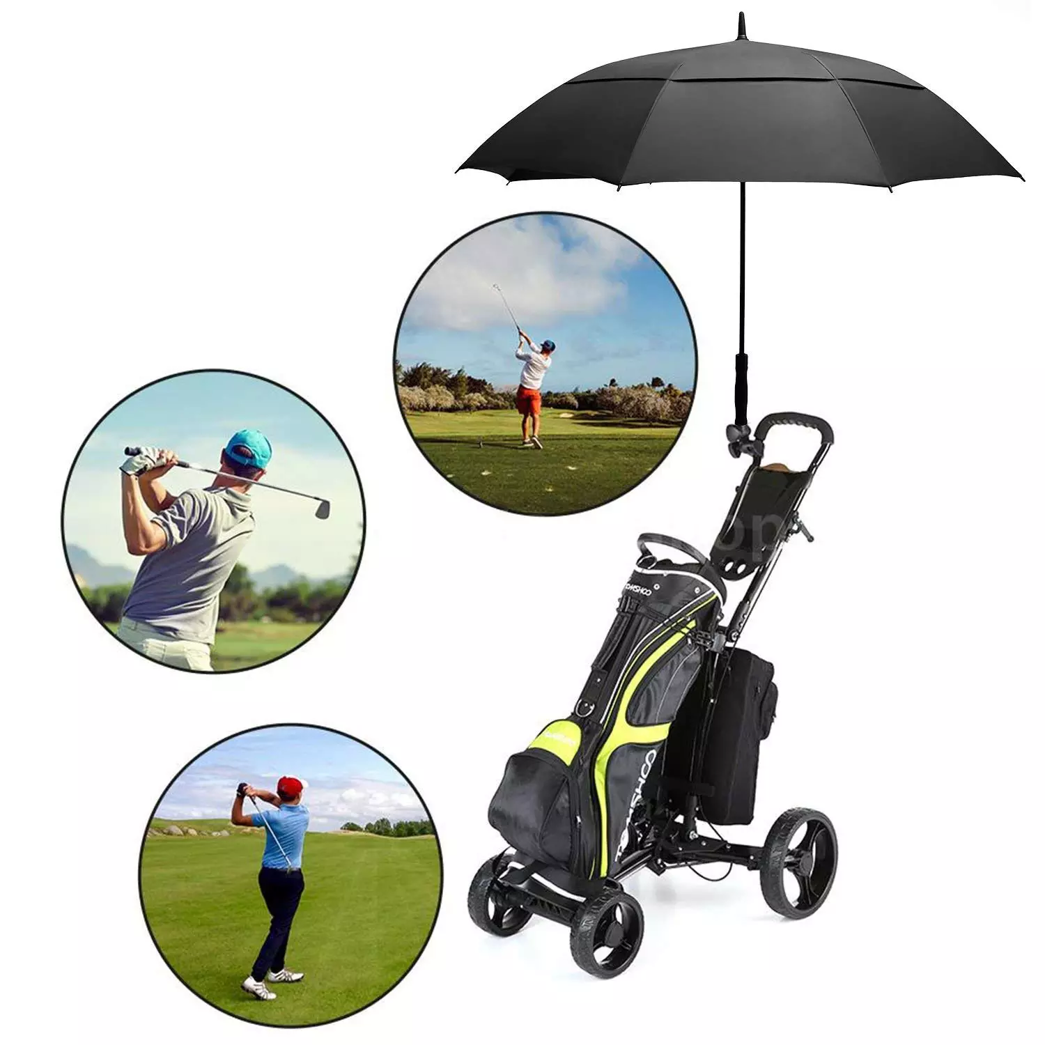 Double Layers Folding Windproof Golf Umbrella 68 Inch