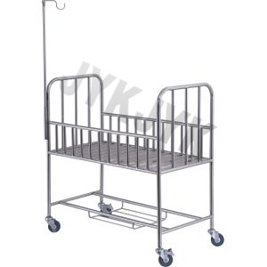 304SUS Hospital Infant Crib Baby Bassinet Bed Trolley Basket With Four Castors