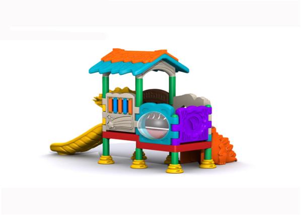 Tiny Plastic Home Playground Equipment / Plastic Outdoor Slide Set For 1-2 People