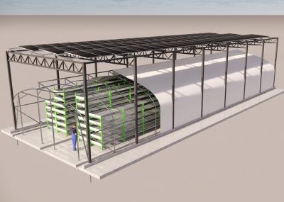 Solar Powered Black Film Greenhouse Mushroom Farming Strong Plastic Greenhouse