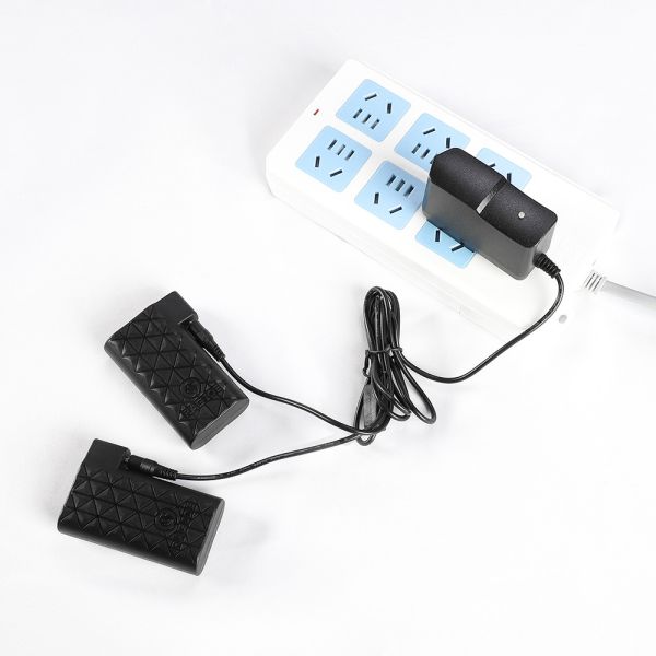 Batterie pour chaussettes chauffantes 7,4 V 2600 mAh, noire, avec protection contre les courts-circuits