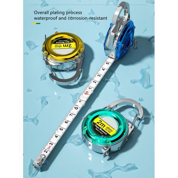 Mesure en ruban d'acier de haute précision ABS avec traitement par galvanoplastie et résistance à la corrosion