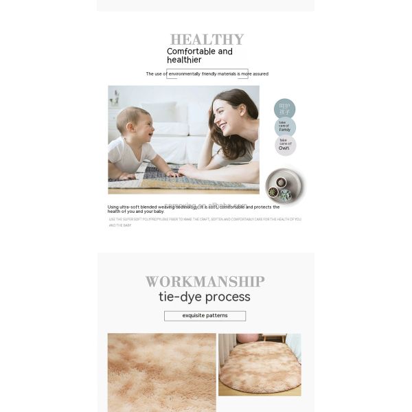 Stain Resistant Ultra Soft Fluffy Bedroom Rugs Oval Beige Throw Rugs for Small Spaces