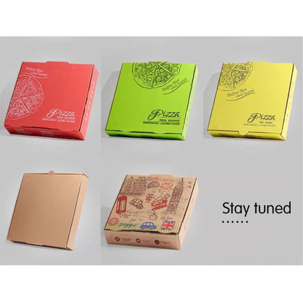 Printed Carton Corrugated Pizza Takeaway Box Container Packaging