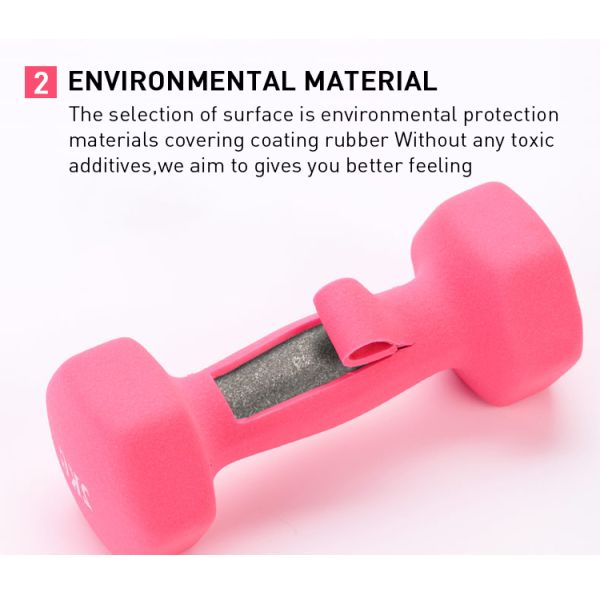 Woman Kids Use Weights Vinyl Coated Dumbbell Set Colorful Design