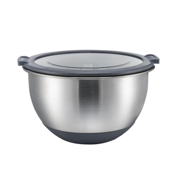 Bol à mélanger en acier inoxydable 304 avec couvercle en ABS 1500ml 3000ml 5000ml