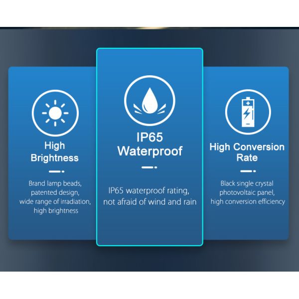 KCD Solar Garden Light IP65 Waterproof High Bright High Lumen All In One Outdoor 60w 100w 400w Solar LED
