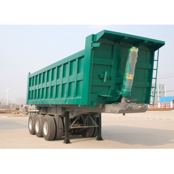 3 Axle Dump Truck Trailer 26M3 - 30M3 45 Ton Color Customised For Mineral
