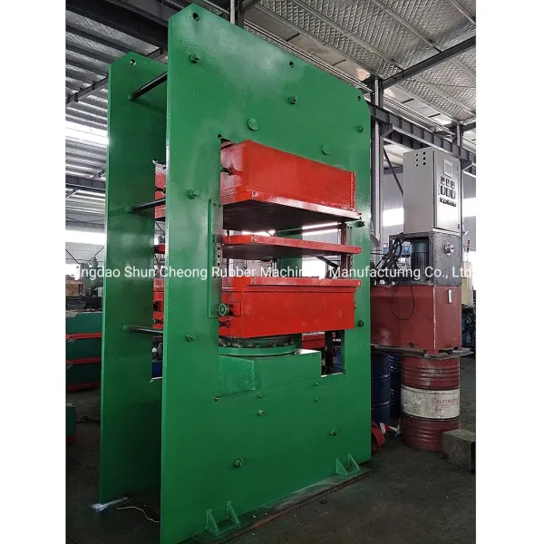 Frame Plate Vulcanizing Press with PLC Control Nodular Cast Iron and Electric Heating for Rubber Mat