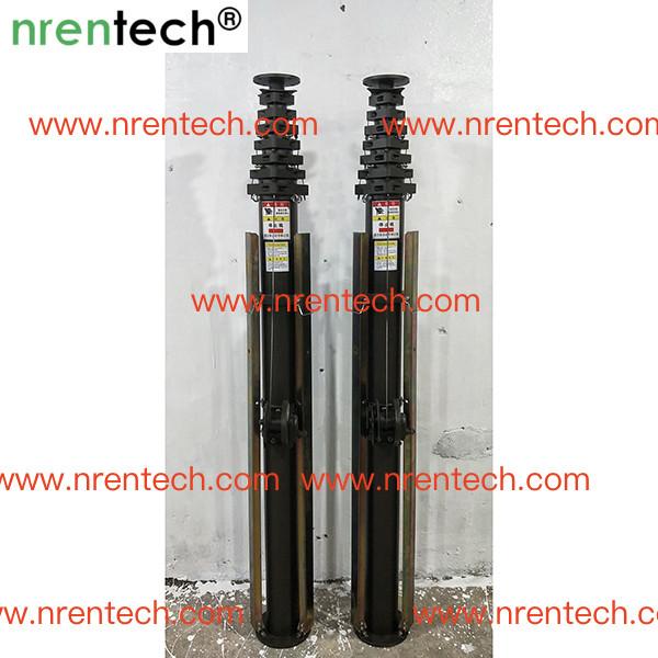 12m aluminum crank mast telescopic mast for mobile antenna manual crank telescopic antenna mast