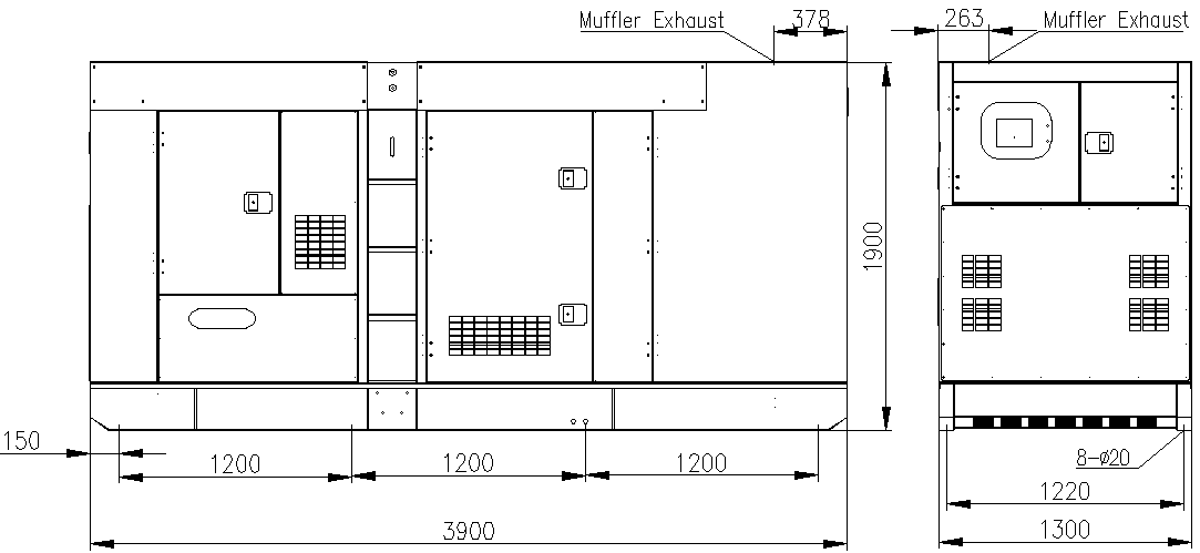 Промышленный набор генератора 280кВ 350кВА Вольво дизельный