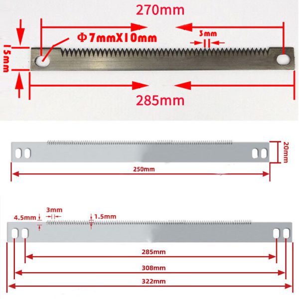 HSS Packing Machine Toothed Blades For Packaging Line Accessories