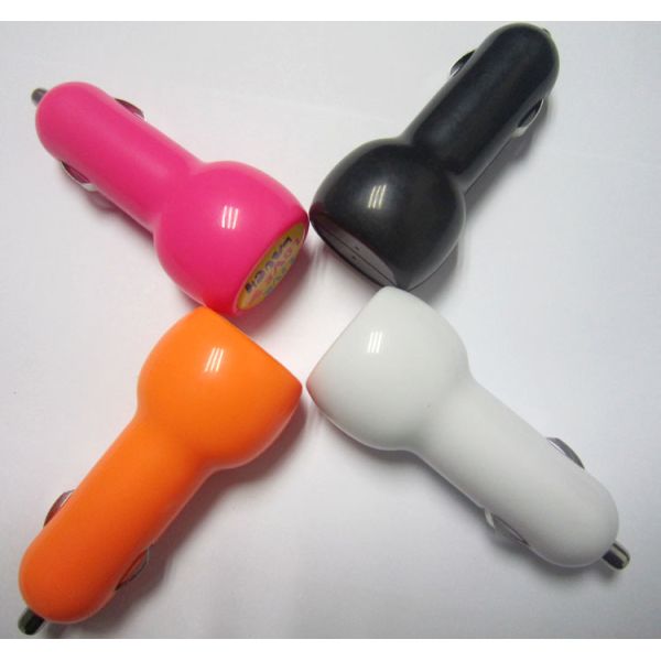 newest side dual USB mini car charger for iphone 4/IPHONE,IPHONE 3G/3GS,PDA,IPOD with CE