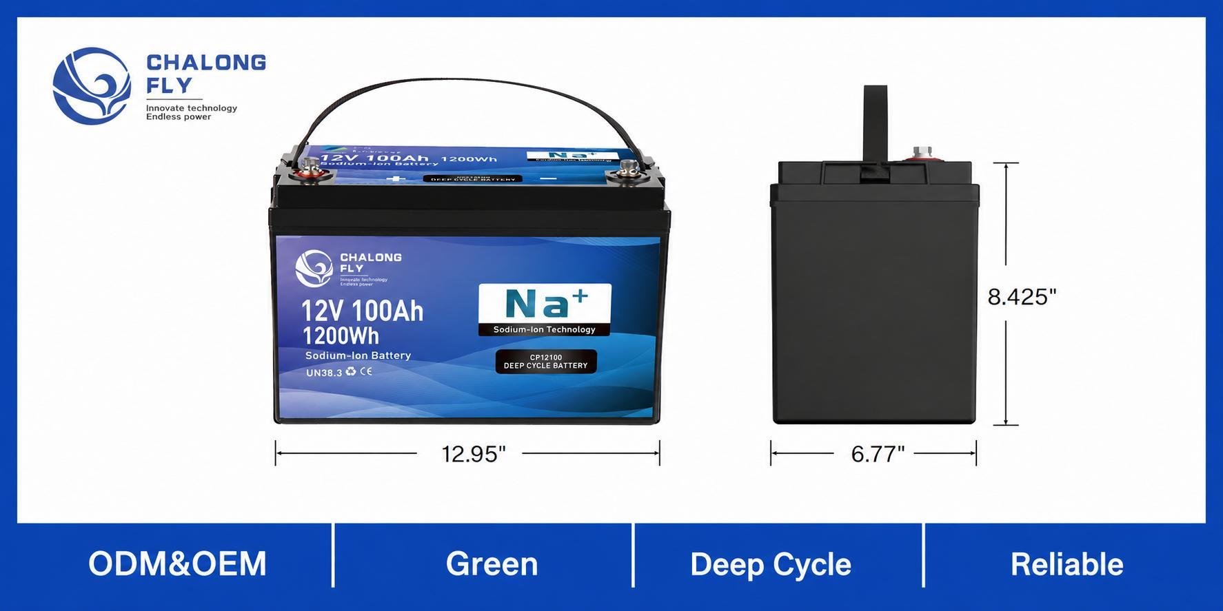 12V 100Ah Low-Temperature Sodium-Ion Deep Cycle Battery for Winter RV and Off-Grid Power