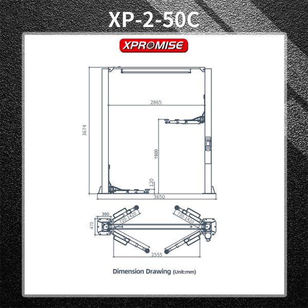 CE Approved Hydraulic Two Post Car Lift