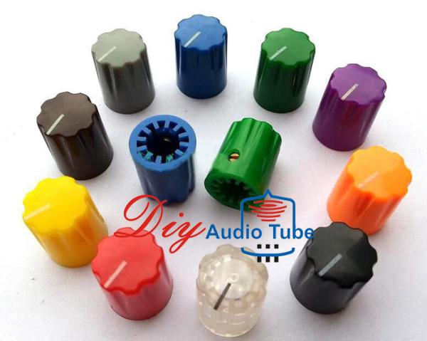Brown Guitar AMP Volume Knob Set Pointer Knob For Guitar Effect Pedal 6.4mm