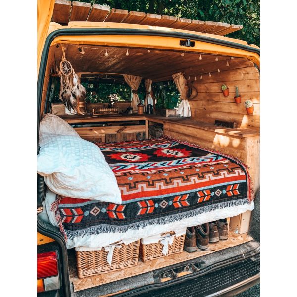 Y-Z Bohemian Ethnic Style Cotton Picnic Hiking Camping Blanket Carpet Tapestry Decoration Sofa Throw Blanket