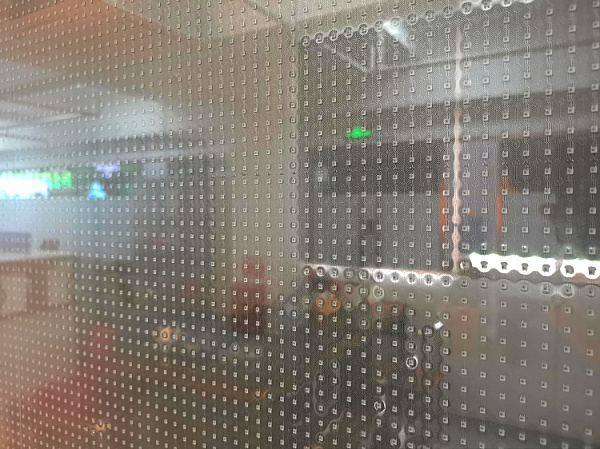 Flexible Bendable Thin LED Transparent Film Screen For Indoor Advertising Wall Screen