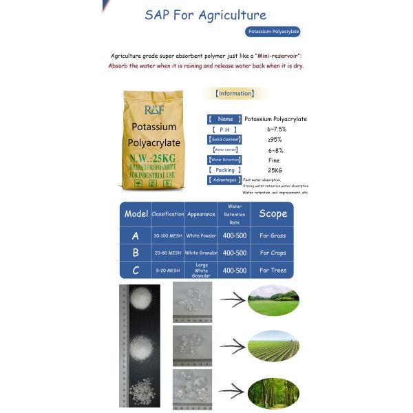 Synthetic Super Absorbent Polymer Resin Potassium Polyacrylate For Wastewater Treatment Sludge Solidification