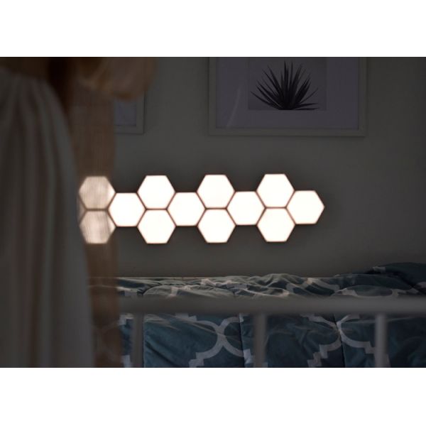 Lumière tactile hexagonale sensible à la lumière quantique en PP blanc pour 2021 Xiamen