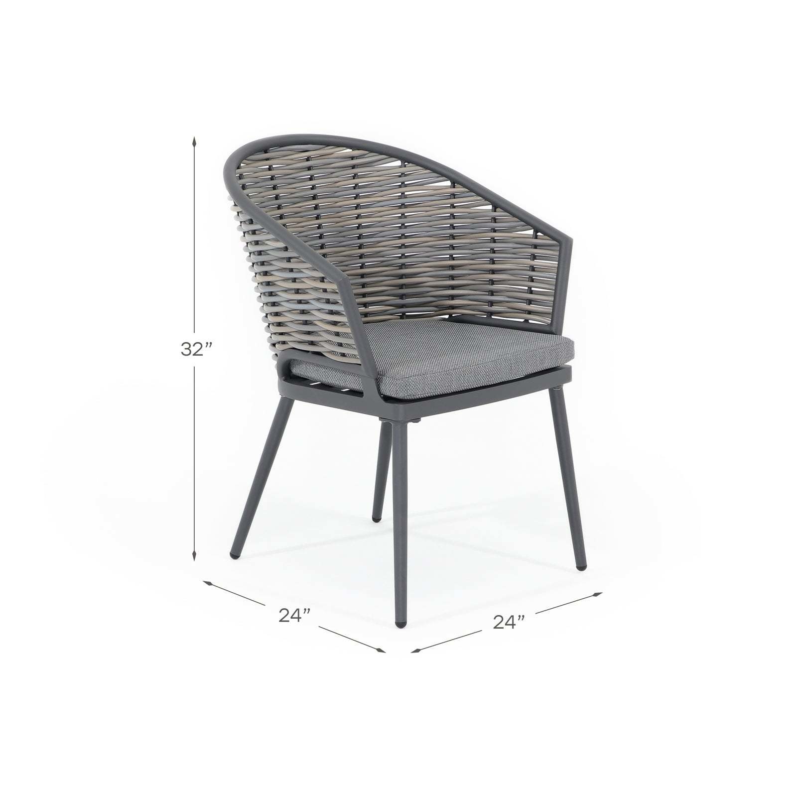 Specific AJUNION Wicker Rattan Outdoor Dining Set Aluminum Frame Round Table 4 Seating