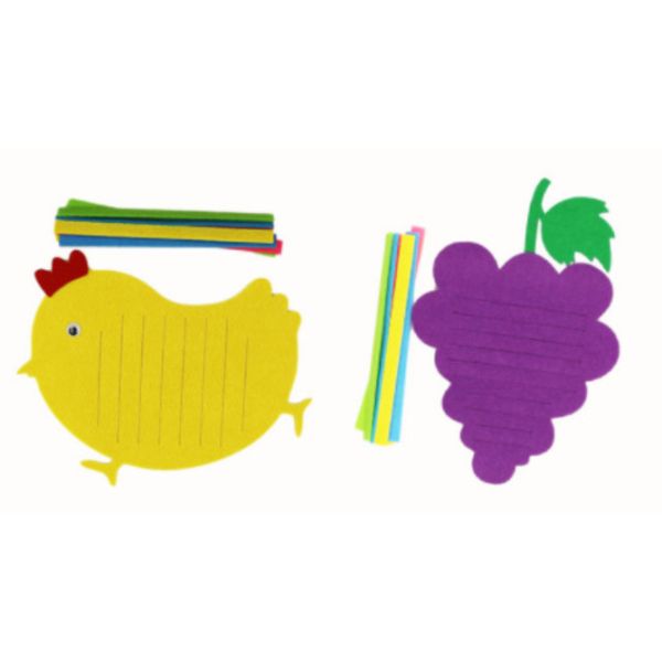 kids children felt non-woven knitted work creative diy crafts kits kids hand craft knitting weaving DIY felt material